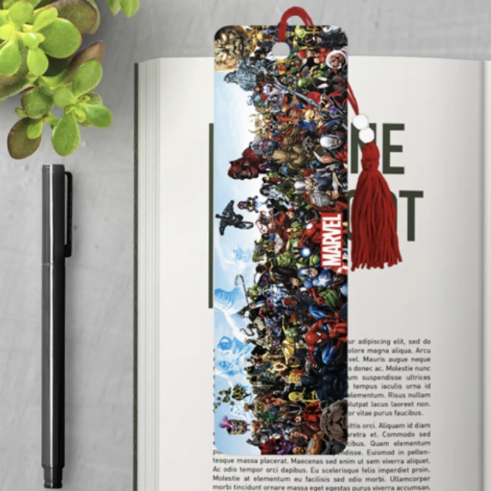 Marvel Comics Superhero Premier Bookmark With Red Tassel, NEW
